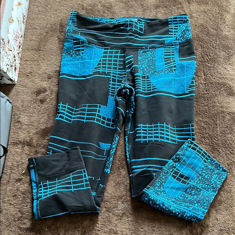 Kids Blue Patterned Leggings